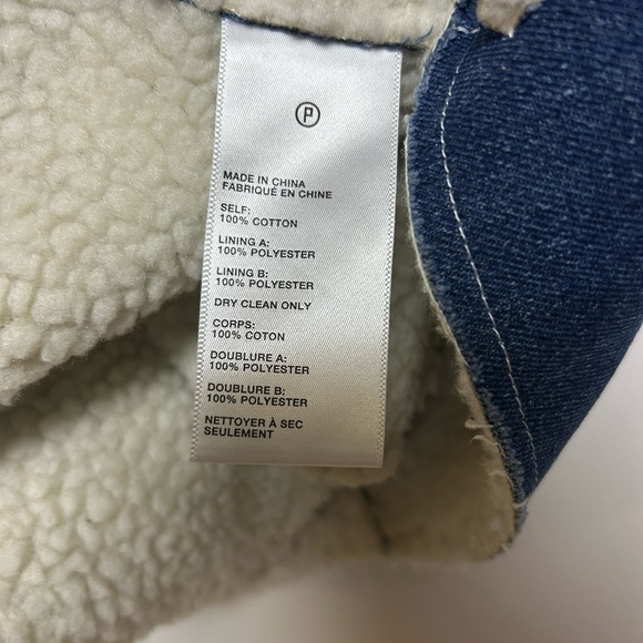 J.O.A Los Angeles Sherpa Denim Full Zip Long Sleeve Blue Jacket Size S - Picture 10 of 11